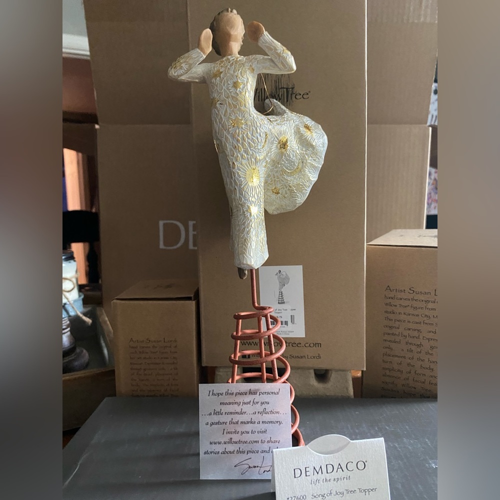 WILLOW TREE- Song of Joy Ceramic Angel Tree topper